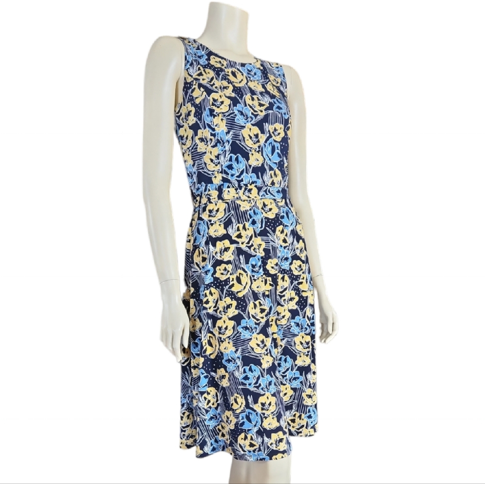 CHARTER CLUB Sleeveless Floral Dress, Small